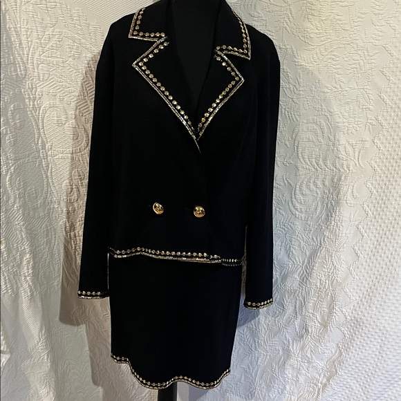St. John Dresses & Skirts - St. John Evening Black Skirt Set with Gold Accents,‎ size 10